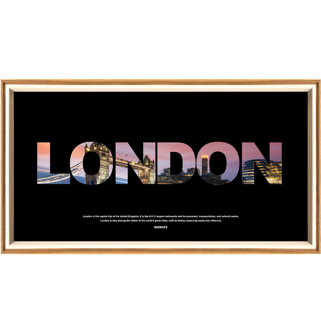 10 Inches The Great City Of London LED Light Painting Lamp Artwork Night Light  city name series
